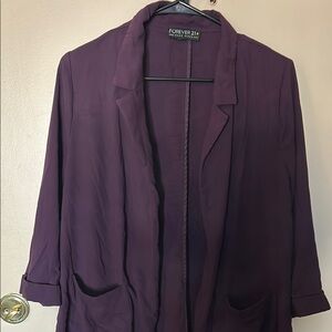 Forever 21 Women's Purple Blazer